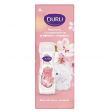 ДУРУ ПН гель для душа Sakura 250мл + мочалка